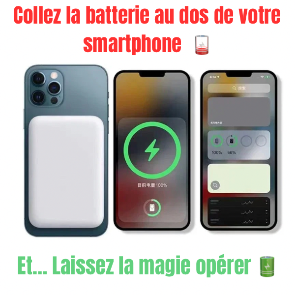 Charger la vidéo : &lt;p&gt;&lt;/p&gt;&lt;ul&gt;&lt;li&gt;Fixation magnétique pour un branchement instantané sans câble encombrant.&lt;/li&gt;&lt;li&gt;Format compact, facile à transporter dans toutes vos sorties.&lt;/li&gt;&lt;li&gt;Recharge puissante pour prolonger l’autonomie de vos appareils en un clin d&#39;œil.&lt;/li&gt;&lt;/ul&gt;